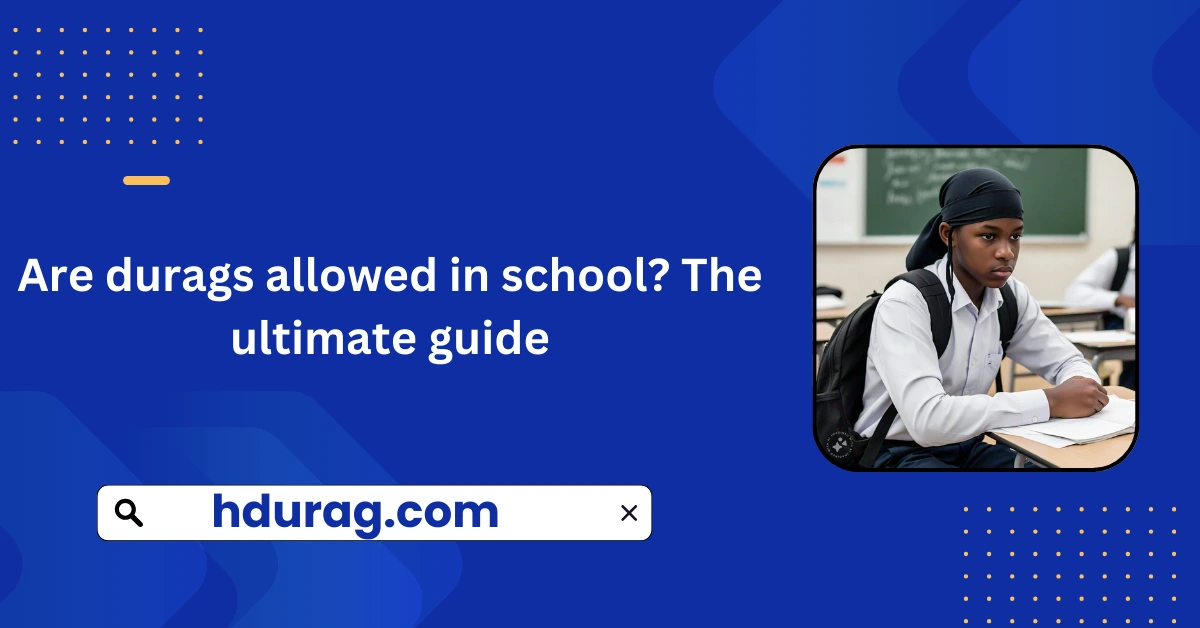 Generally, Durags are not in the school uniform dress codes, so they are not allowed in school but some schools allow it by claiming that are durag a cultural identity and represent the culture.